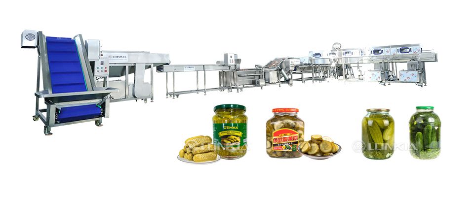 Cucumber Canning Processing Line flow chart